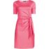 Women's Plus Size Elbow Sleeve Tie Waist Dress, Front