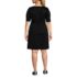 Women's Plus Size Elbow Sleeve Tie Waist Dress, Back