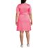 Women's Plus Size Elbow Sleeve Tie Waist Dress, Back