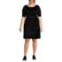 Women's Plus Size Elbow Sleeve Tie Waist Dress, Front