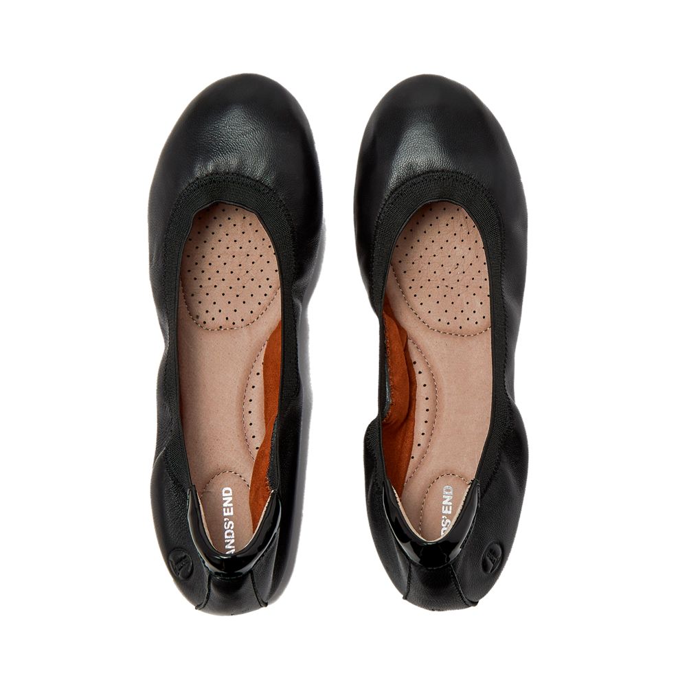 Lands end comfort elastic ballet fashion flats