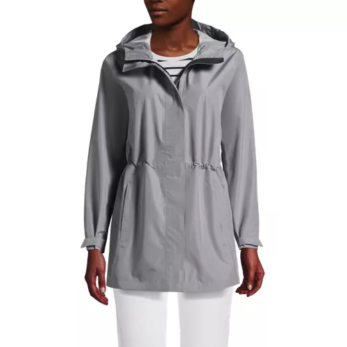 Women's Waterproof Hooded Packable Rain Jacket, alternative image