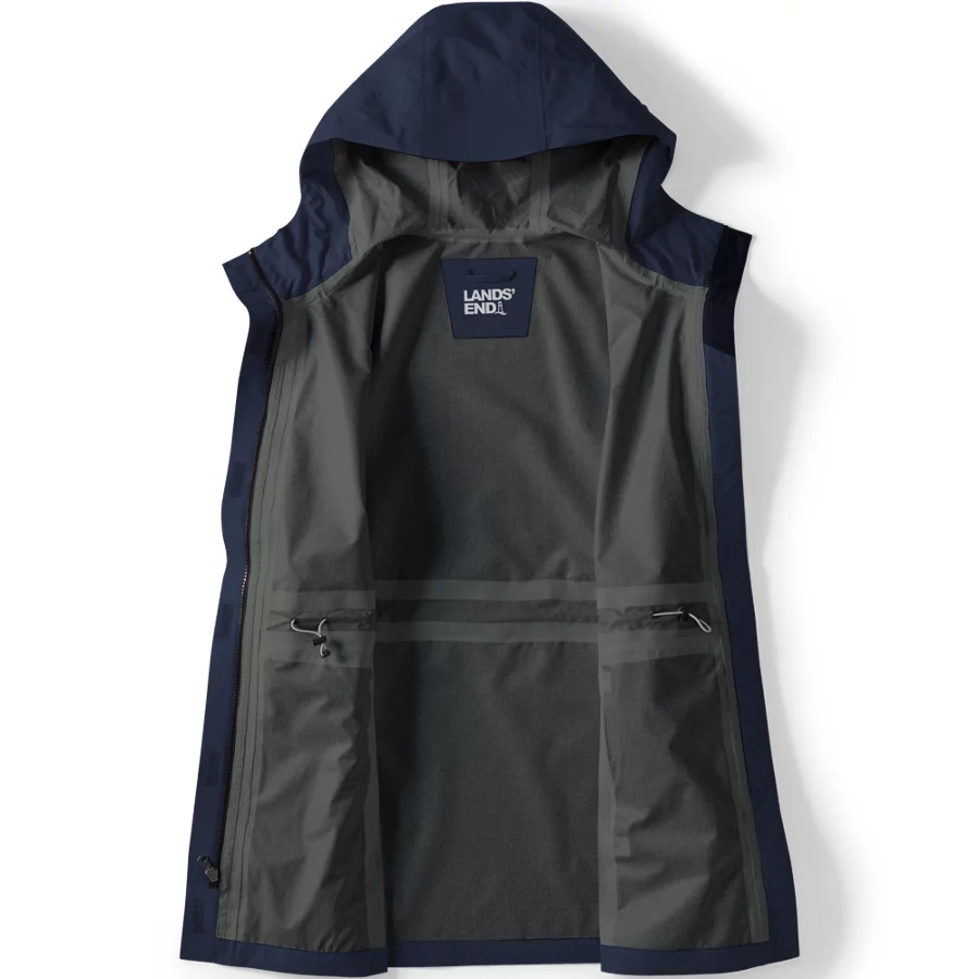 School Uniform Women's Waterproof Hooded Packable Rain Jacket view 2