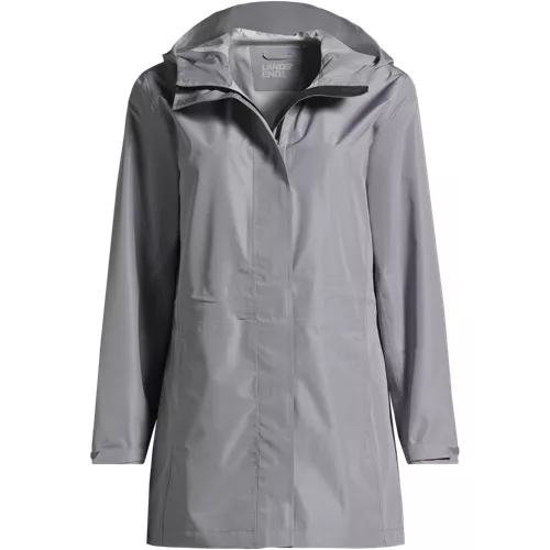 Women's Waterproof Hooded Packable Rain Jacket, Front