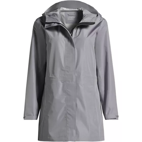 School Uniform Women's Waterproof Hooded Packable Rain Jacket - primary