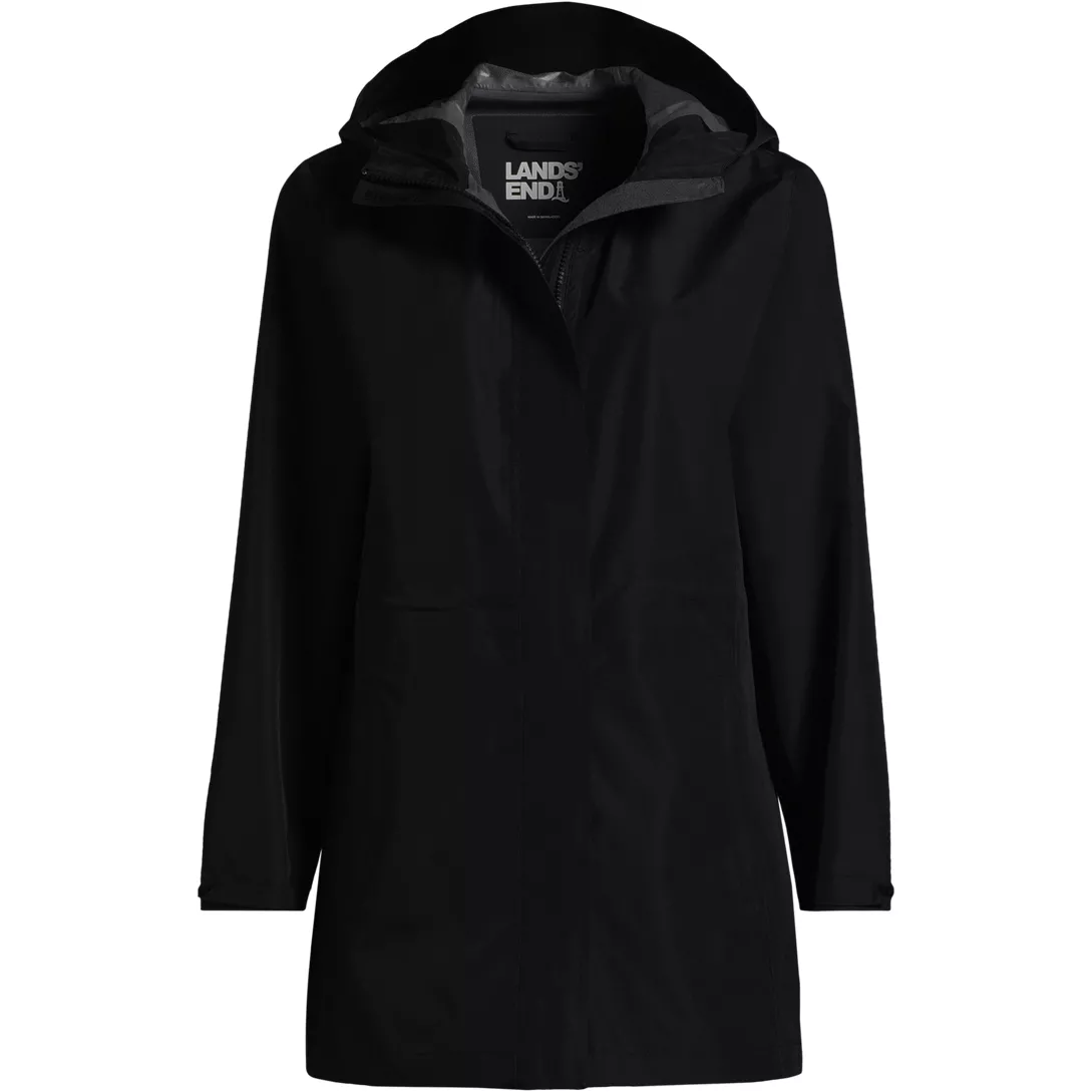 Women's Waterproof Hooded Packable Rain Jacket