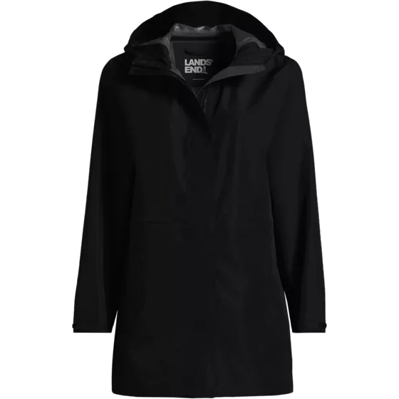 Women's Waterproof Hooded Packable Rain Jacket - primary