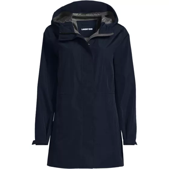 School Uniform Women's Waterproof Hooded Packable Rain Jacket - primary