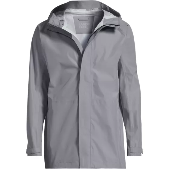 School Uniform Men's Waterproof Hooded Packable Rain Jacket - primary