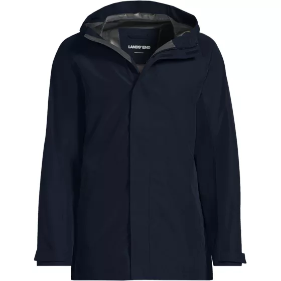 School Uniform Men's Waterproof Hooded Packable Rain Jacket - primary