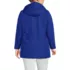 Women's Plus Waterproof Hooded Packable Rain Jacket, Back