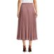 Women's Chiffon Elastic Waist Pleated Midi Skirt, Back