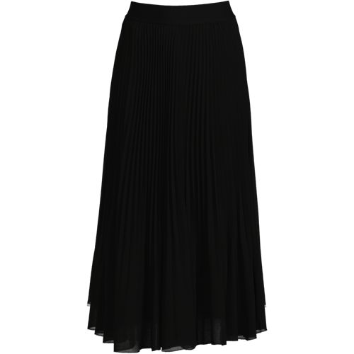 Women's Chiffon Elastic Waist Pleated Midi Skirt, Front