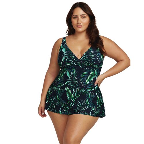 Plus Size Swim Dress One Piece Swimdress front by HouseOfLaRoux