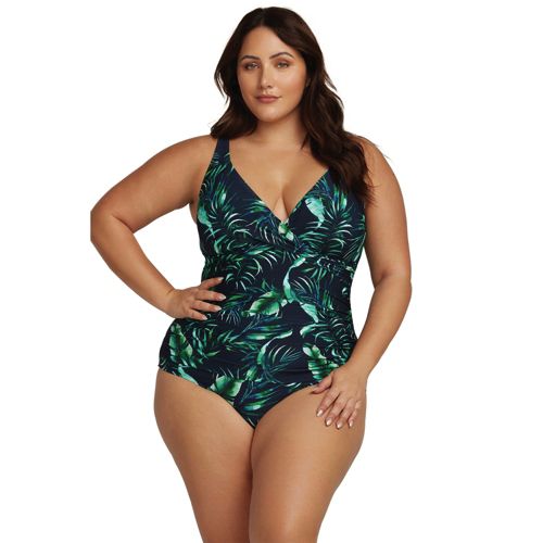 Plus Size Lands' End Carmela SlenderSuit One-Piece Swimsuit