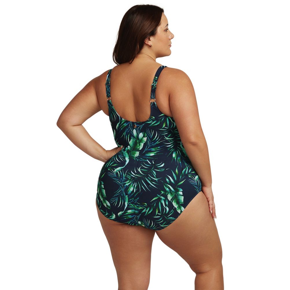 Artesands Women's Plus Size Palmspiration Delacroix Curve Fit One Piece  Swimsuit