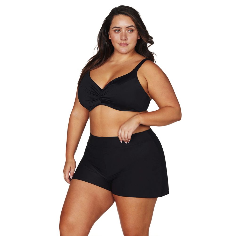 Artesands Women's Plus Size Hues Delacroix Curve Fit Swim Shorts