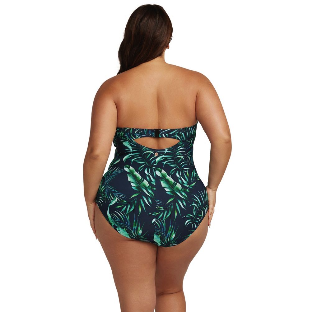 Artesands Women's Plus Size Palmspiration Botticelli Curve Fit Underwire  One Piece Swimsuit