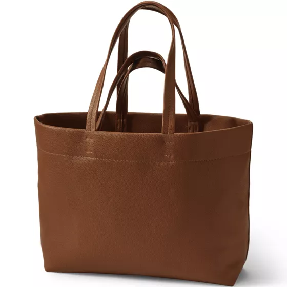 Women's Faux Leather Tote - primary