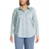 Women's Plus Size Cooling Button Front Shirt, Front