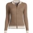 Women's Plus Size Active Ribbed Zip Front Sweater Jacket, Front