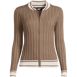 Women's Active Ribbed Zip Front Sweater Jacket, Front