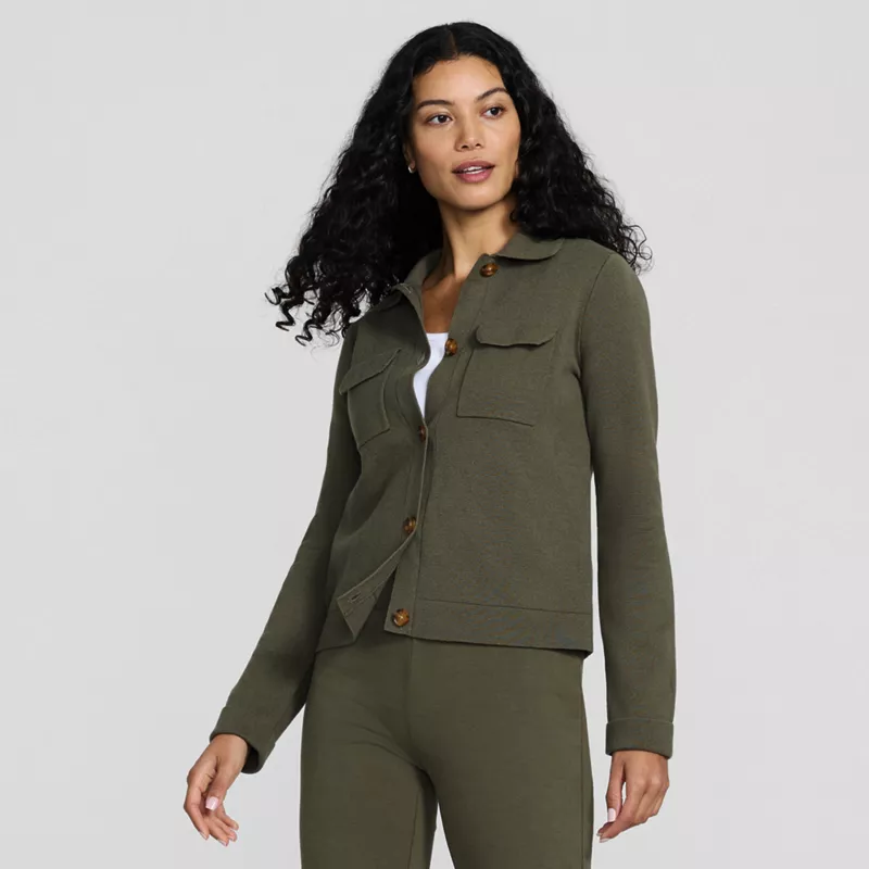 Women's Fine Gauge Cotton Sweater Jacket, alternative image