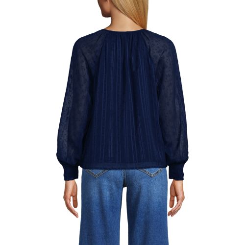 Women's Clip Dot Chiffon Blouse - image 5