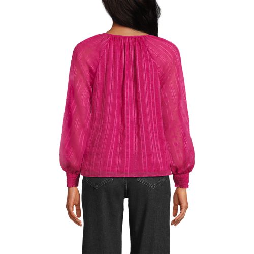 Women's Clip Dot Chiffon Blouse - image 2