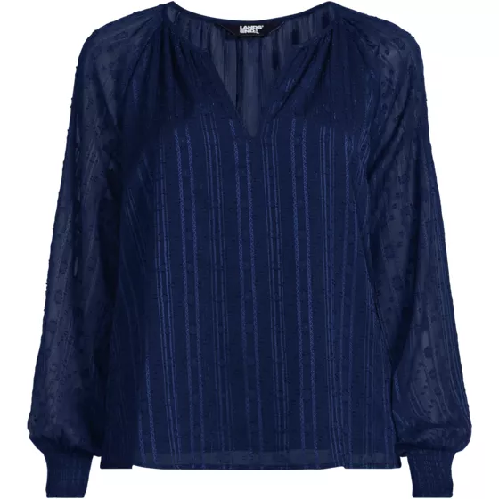 Women's Clip Dot Chiffon Blouse - primary
