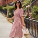 Women's Crepe Wrap Midi Dress, alternative image