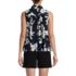 Women's Cotton Voile Mock Neck Blouse, Back