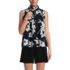Women's Cotton Voile Mock Neck Blouse, Front