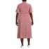 Women's Plus Size Crepe Wrap Midi Dress, Back