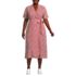Women's Plus Size Crepe Wrap Midi Dress, Front