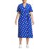 Women's Plus Size Crepe Wrap Midi Dress, Front