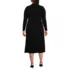 Women's Plus Size Fine Gauge Fitted Sweater Dress, Back