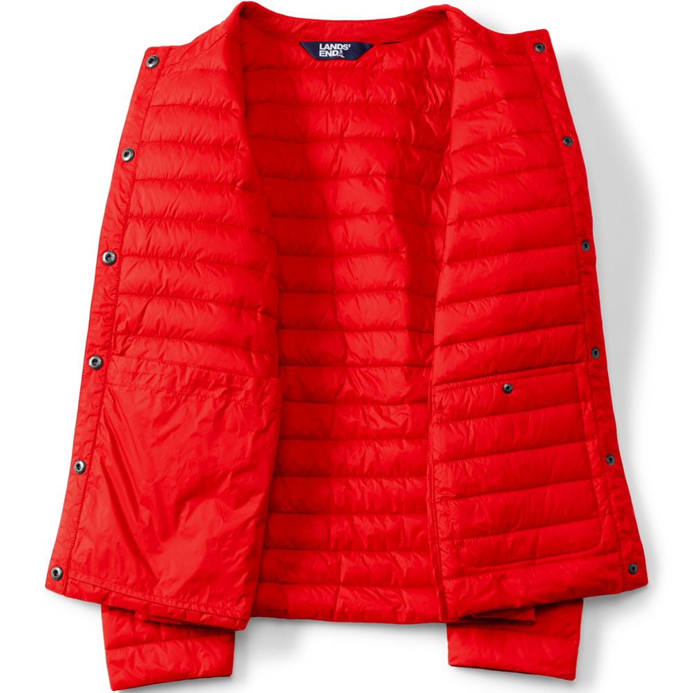 ダウンジャケット・コート COVERNAT Women's Cover Light Collarless Down Jumper Light Bl Amazon.com: Collarless Down Jacket, Womens Quilted