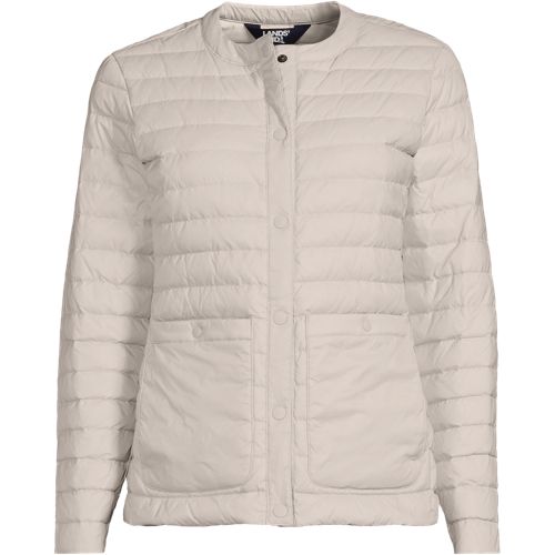 Women's Wanderweight Collarless Packable Down Jacket | Lands' End
