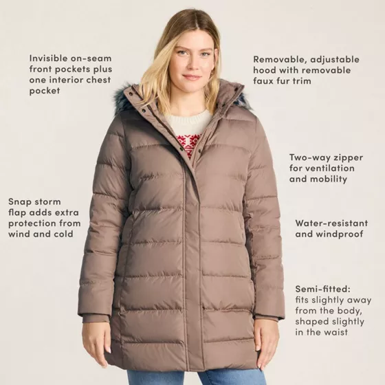 Women's Plus Size Max 600 Down Puffer Coat - primary
