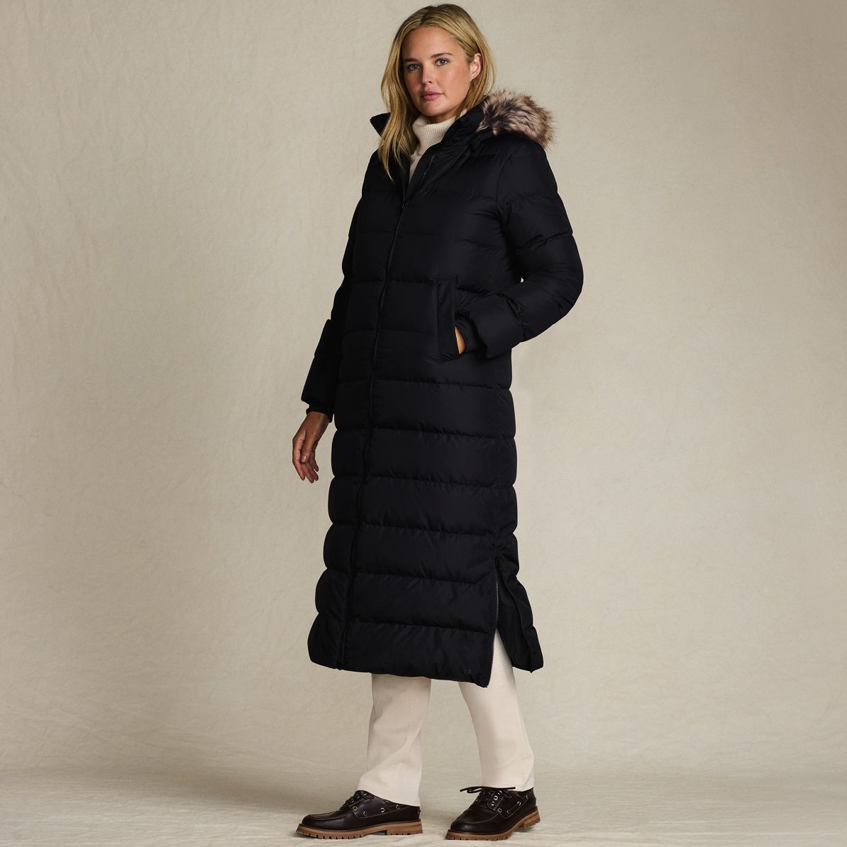 Women's Wide Channel 600 Down Puffer Long Maxi Coat