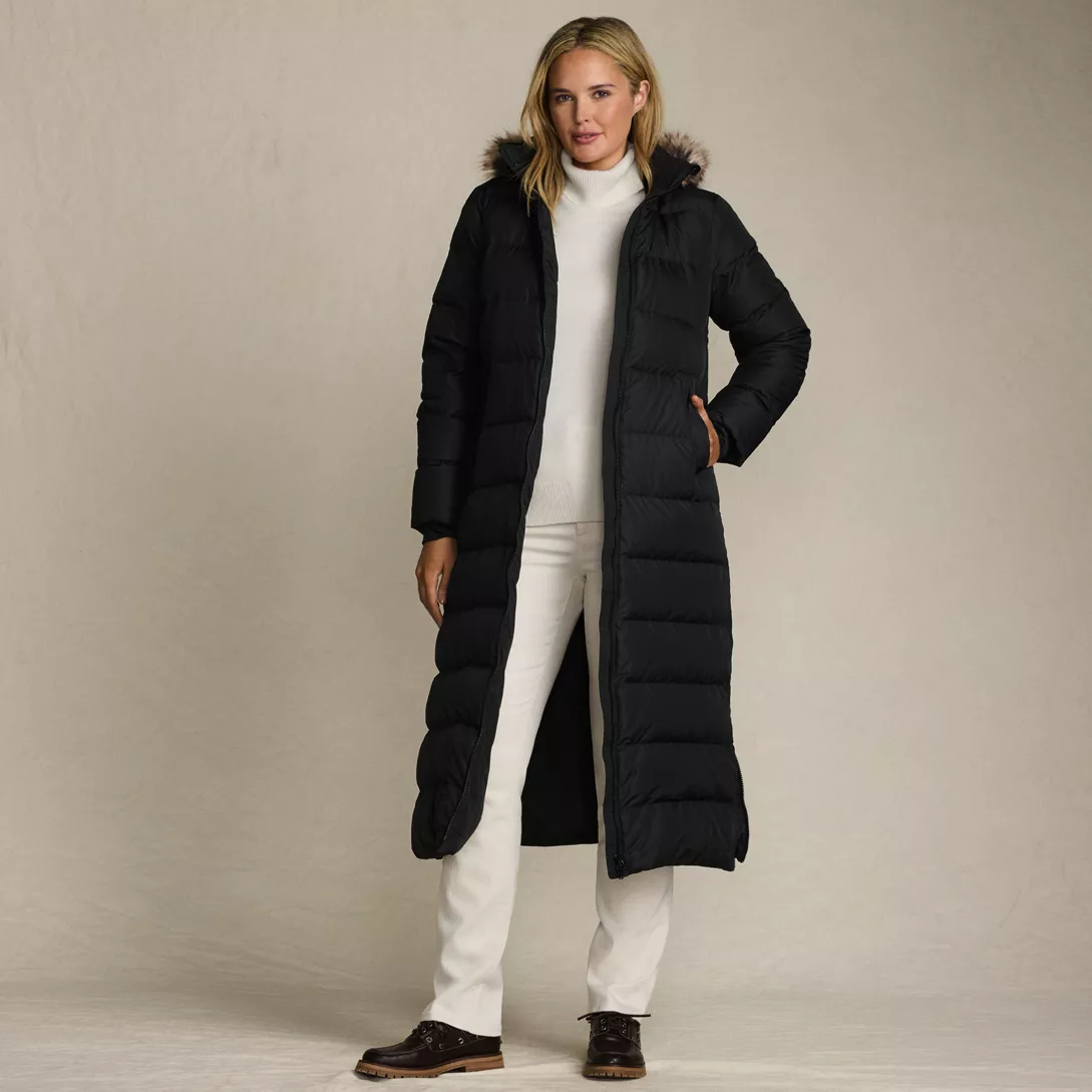 Women's Wide Channel 600 Down Puffer Long Maxi Coat