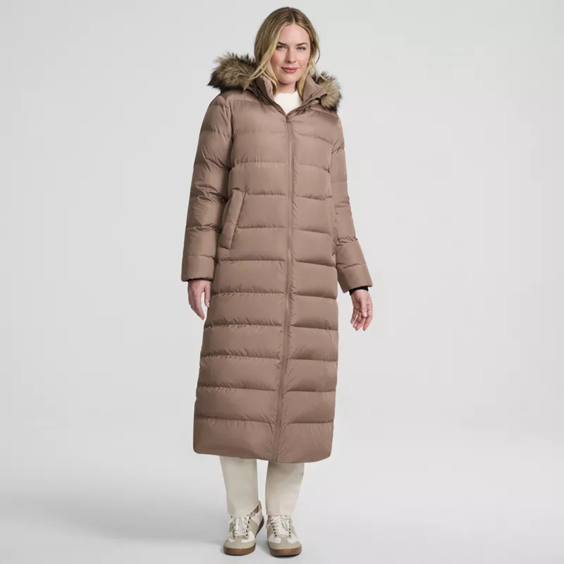 Women's Petite Max 600 Down Long Maxi Coat, Front