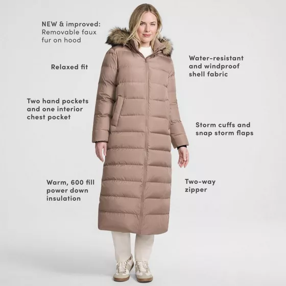Women's Plus Size Max 600 Down Long Maxi Coat - primary