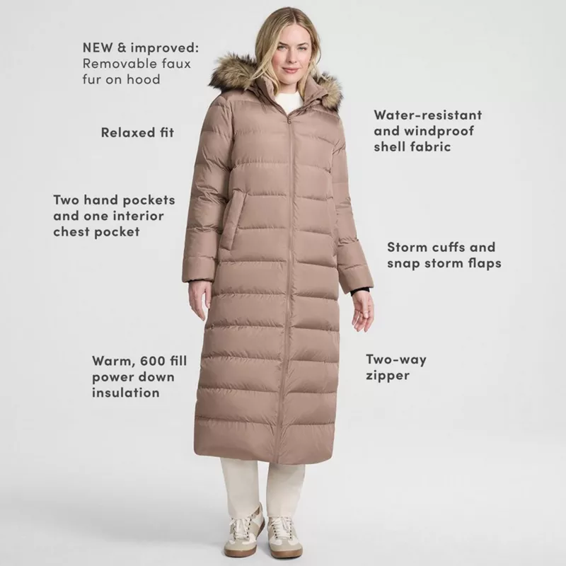 Women's Plus Size Max 600 Down Long Maxi Coat, alternative image