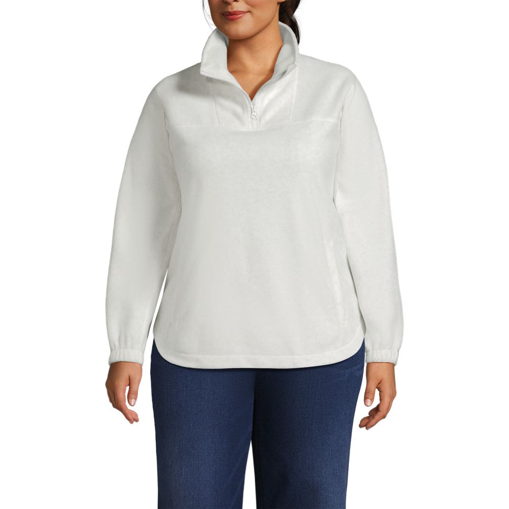 トップス kuse Women's Plus Size Luxe Fleece Quarter Zip | Lands' End