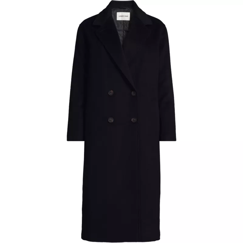 Women's Insulated Double Breasted Wool Coat, Front