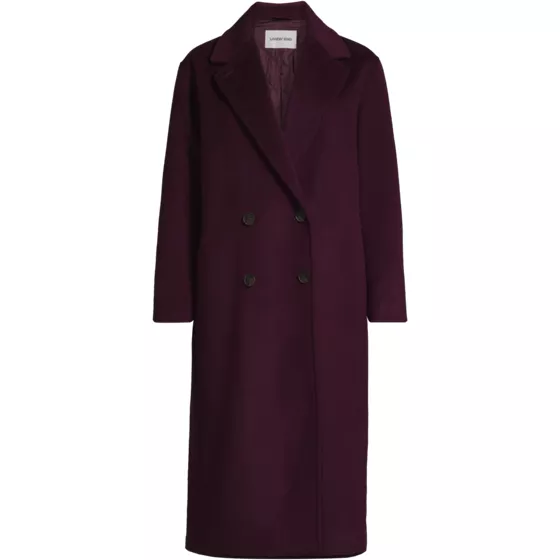 Women's Plus Size Insulated Double Breasted Wool Coat - primary