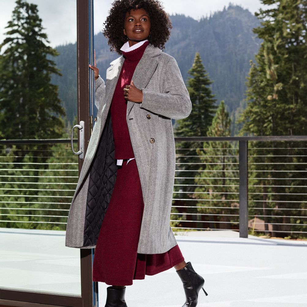 Insulated wool coat on sale