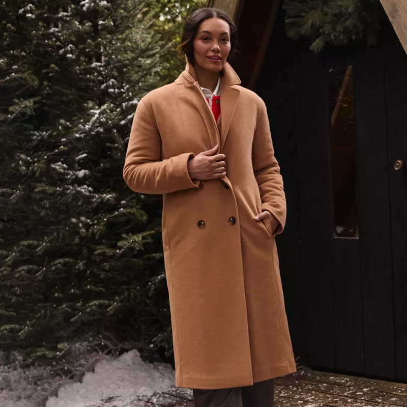 Women's Insulated Double Breasted Wool Coat, alternative image